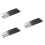 15Pièces Kit Nail Art Double Embout Noir Brosse Nylon 6