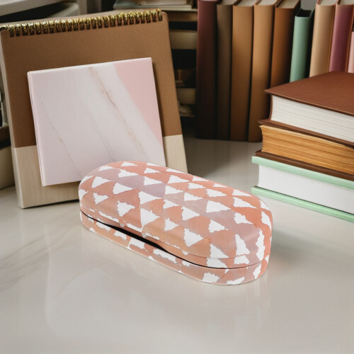 Étui Lunettes Portable Orange PU Multi Compartiments Voyage 2