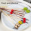 100Pcs Smooth Bamboos Appetizer Picks 12Cm Sturdy-1orange 7