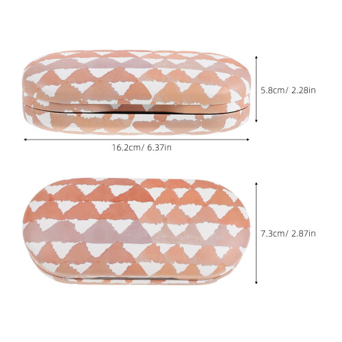 Orange Multi Compartment PU Eyewear Organizer Case for Travel Use 1