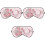3Pièces Masque En Soie Rose Durable 2