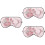 3Pièces Masque En Soie Rose Durable 5