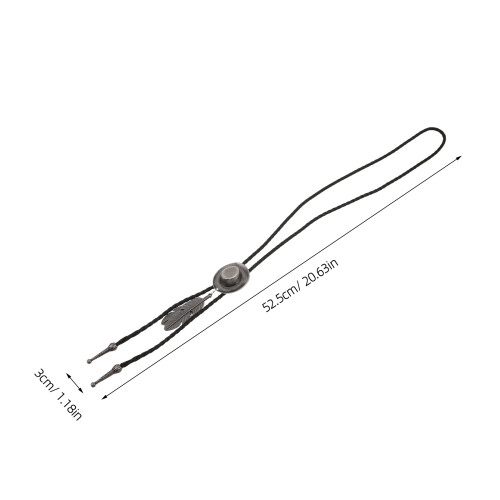 Silver Western Hat Band with Adjustable PU Chin Cord 1
