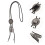 Silver Western Hat Band with Adjustable PU Chin Cord 3