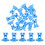 24Pcs Screw Tight Plastic Insulators for Electric Fence Posts Sky-Blue 10