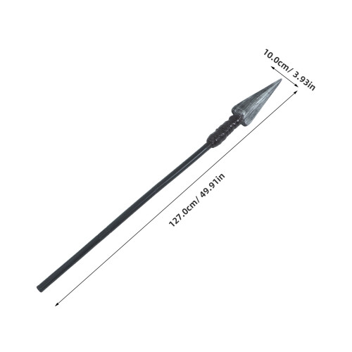 Black Plastic Medieval Pike Prop for Knight Costume Accessories 1