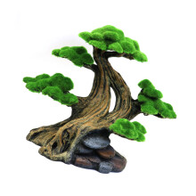 Aquariums Ornament Moss Covered Tree Landscape Accessory For-L
