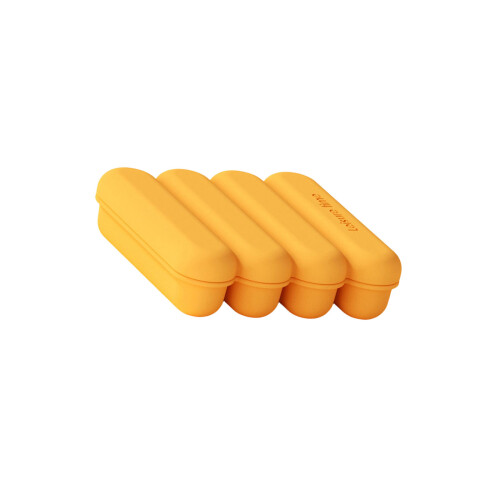 4 Grids Long Silicone Ice Cubes Tray Long Strips-Yellow