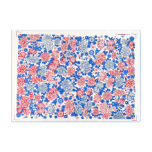 Papier décalcomanie artistique à fleurs bleues pour la-028