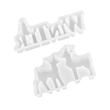 Moules à bougies en Silicone en forme de cerf, lettrage-C