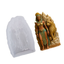 Egypt Lady Statue Silicone Candle Molds For Making Candle Soap