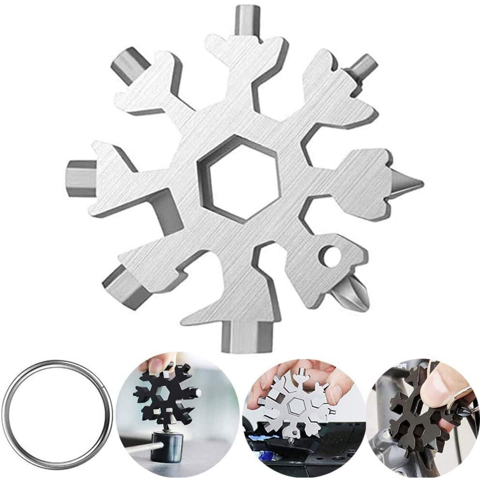 18-In-1 Snowflake Multitool Stainless Steel 9499224308527