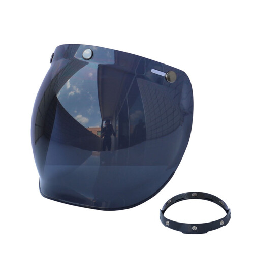 Motorcykel bubbelvisirlins för 3-snap-hjälmar