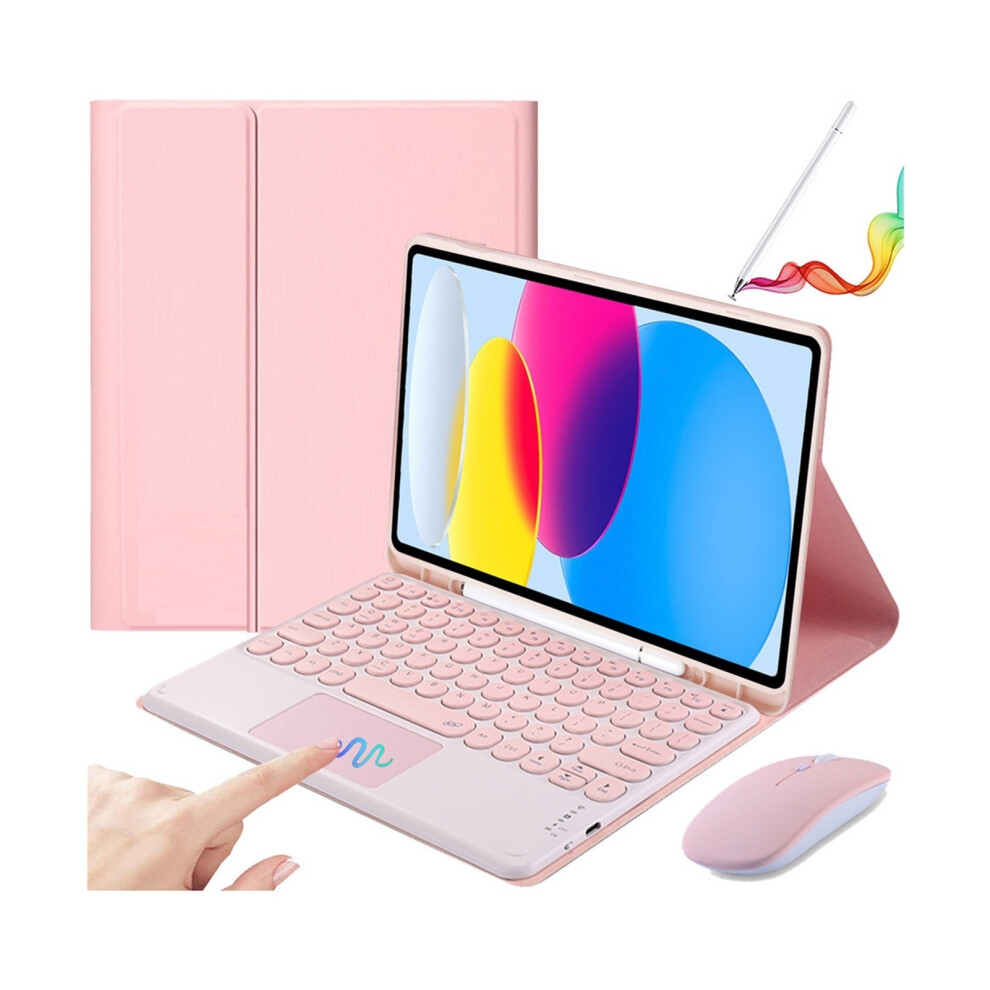 Ipad 10Th Gen Case With Keyboard, Mouse & Stylus Pink 9499224311213