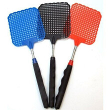 Heavy Duty Extendable Fly Swatter, 10.25–28.5 in, Black