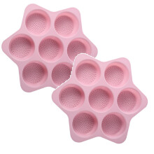 Sartén para hamburguesas de silicona 7 en 1 con forma de estrella de 6 puntas (2 unidades)