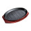 LOVIVER griddle steak fry plate oval nonstick with bamboo 1