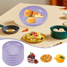 5.7 Inch Purple Plastic Dinner Plates Set of 5