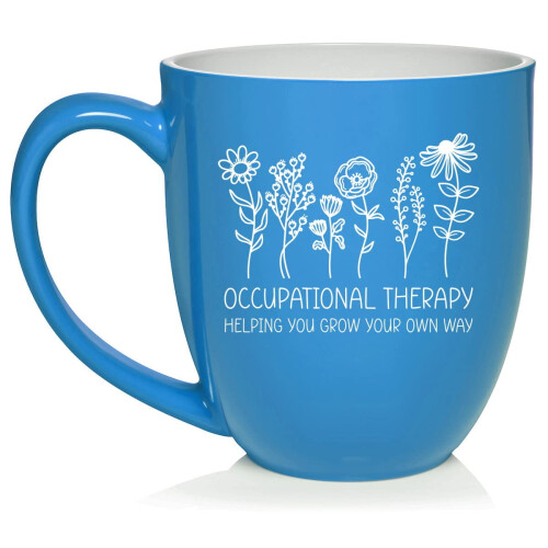 Occupational Therapy Ceramic Mug 16 oz Light Blue