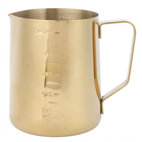 Skumkopp i rustfritt stål med skala 600 ml