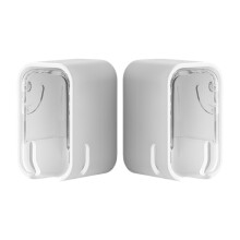 2Pieces Wall Mounted Toothbrush Stand Electric Brush-White