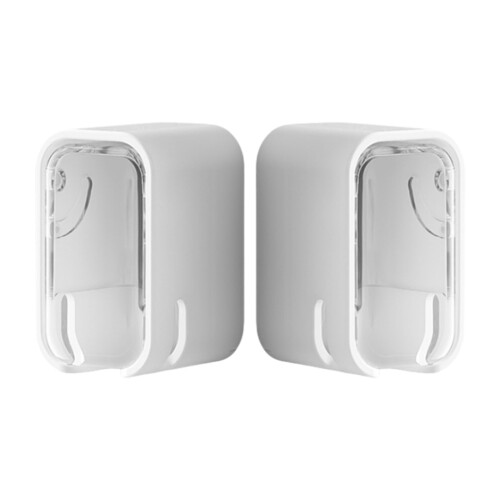 2pcs Plastic Toothbrush Storage Holder With Dustproof-White