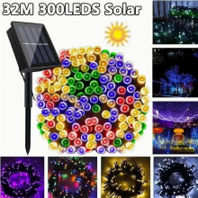 Solar lichtslinger met 300 LED's, waterdicht, 8 standen