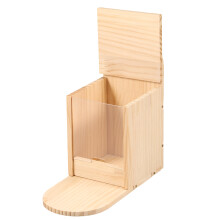 Houten eekhoornvoederhuisje 25,5 x 25,5 x 12,5 cm (2 stuks)