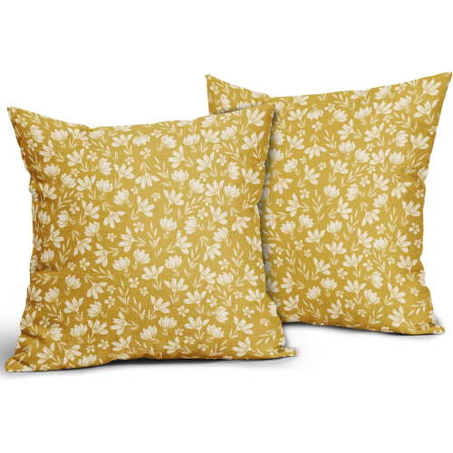 Conjunto de 2 capas de almofada vintage com estampa floral, 45x45cm (18x18 polegadas). 1