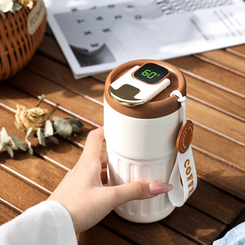 Garrafa térmica para café com visor de temperatura LED e parede dupla. 2