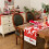 Heart Table Runner Red Plaid Rustic Burlap 120x18 Inches 4