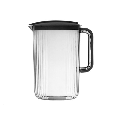 Brocca d'acqua in vetro trasparente con coperchio e beccuccio (2 pezzi) 2