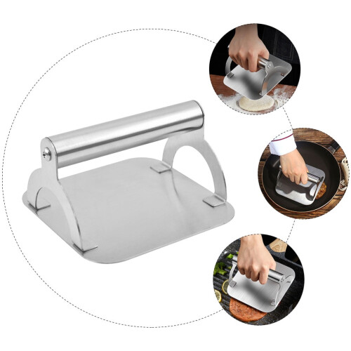 Burgerpresse aus Edelstahl mit ergonomischem Griff 1