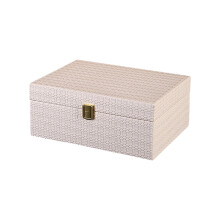 Elegante Aufbewahrungsbox aus Holz für die-weiße Medien