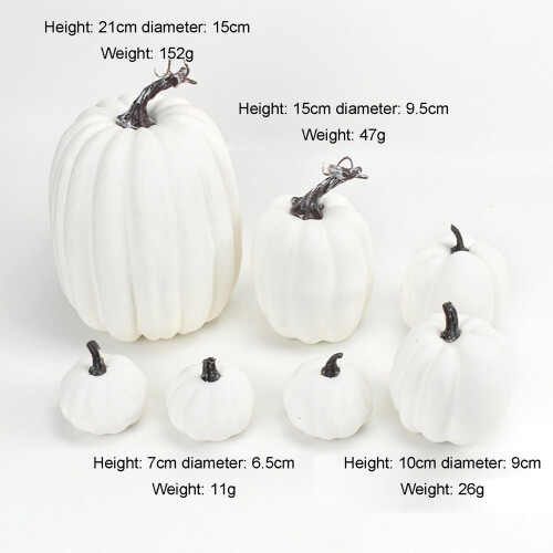 7-Piece Foam Artificial Pumpkins for Halloween & Fall Decor 2