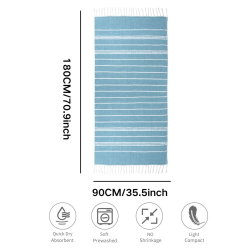 Microfiber Beach Towel 180 x 90 cm – Sand-Resistant, 1