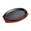 LOVIVER griddle steak fry plate oval nonstick with bamboo 5