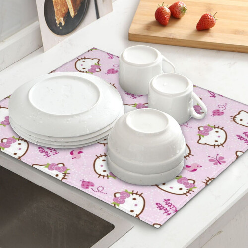Πατάκι στεγνώματος πιάτων Hello Kitty 18x16in 2