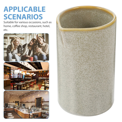 Jarra de leite de cerâmica – 9,9 cm, multiuso para café, molhos e 1