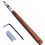 Percision Leather Knife, Pointed Cutting Wooden Handle with 3 Pcs Replacement Blades and Protective Case, for Cutting 1