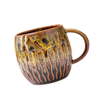 Glasierte Keramik-Teetasse mit 20 Unzen Fassungsvermögen,-Gelb