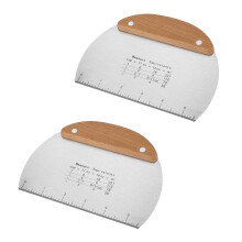 Set mit 2 effizienten Edelstahl-Teigspaltern mit