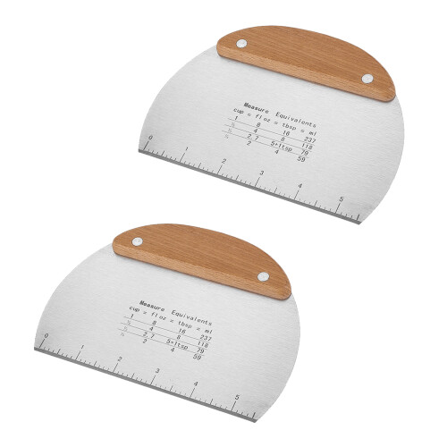 Set mit 2 effizienten Edelstahl-Teigspaltern mit