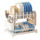 Space Saving Dish Rack With Integrated Cutter Block And-White 1