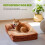 EDX ortopædisk hundeseng memory foam brun lille 4