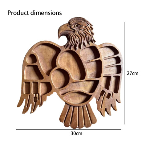 Handcrafted Wooden Bird Design Serving Tray With Protective 2