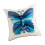 Stylish Butterfly Pattern Throw Pillow Cover For Sofa-Blue 1