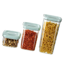 Set Of 3 See Through Rotating Kitchen Canisters For-Light Green