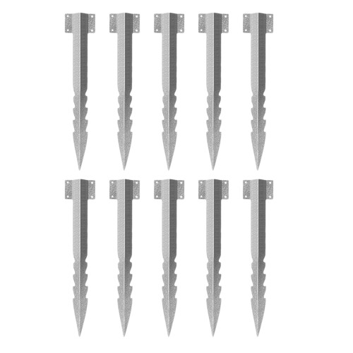 Packung mit 10 langlebigen Gartenzaunpfosten aus Metall mit