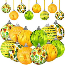 Solrosbollsornament Gula24-pack